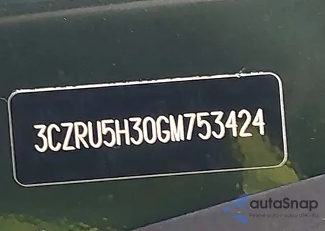 2016 Honda Hr-V Lx z USA, uszkodzony, nr VIN 3CZRU5H30GM753424